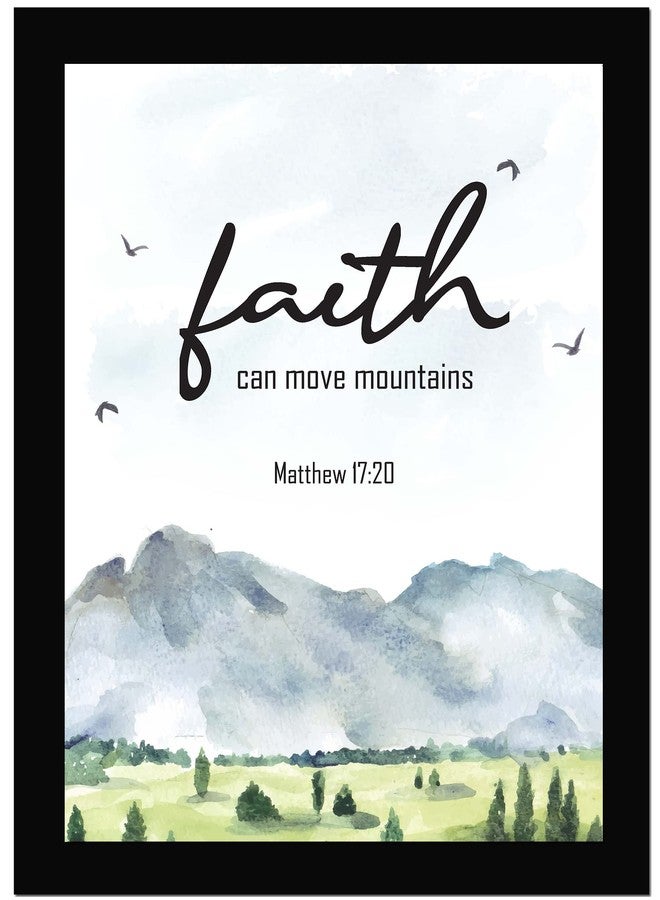 AR Creative Faith - Bible Verse Wall Photo Framed Wall Poster, Bible Quotes Print with Frame, Home, Office Decor, Bible Quotes Poster (13.6 inch x 10.2 inch) - Image 1