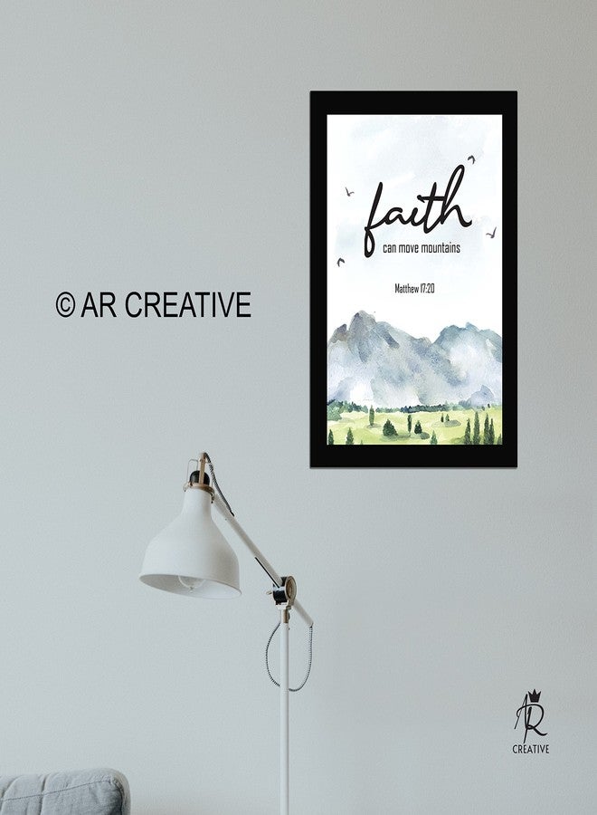 AR Creative Faith - Bible Verse Wall Photo Framed Wall Poster, Bible Quotes Print with Frame, Home, Office Decor, Bible Quotes Poster (13.6 inch x 10.2 inch) - Image 3
