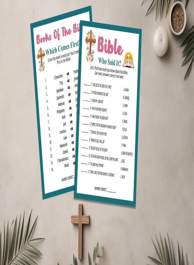 Xenseou Adults Bible Games, Verse Match Up, Who Said It, Which Comes First, Bible Study Game Christian Group Women's Ministry Games-SJG01 - Image 4