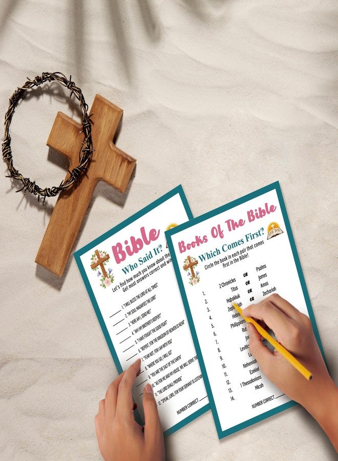 Xenseou Adults Bible Games, Verse Match Up, Who Said It, Which Comes First, Bible Study Game Christian Group Women's Ministry Games-SJG01 - Image 3