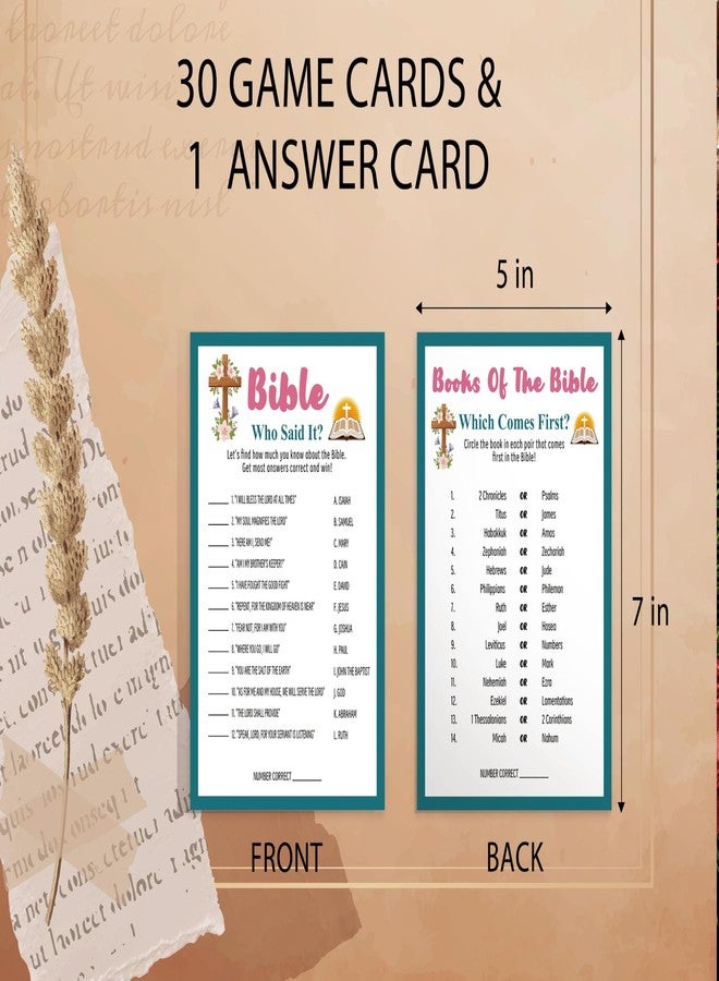 Xenseou Adults Bible Games, Verse Match Up, Who Said It, Which Comes First, Bible Study Game Christian Group Women's Ministry Games-SJG01 - Image 2
