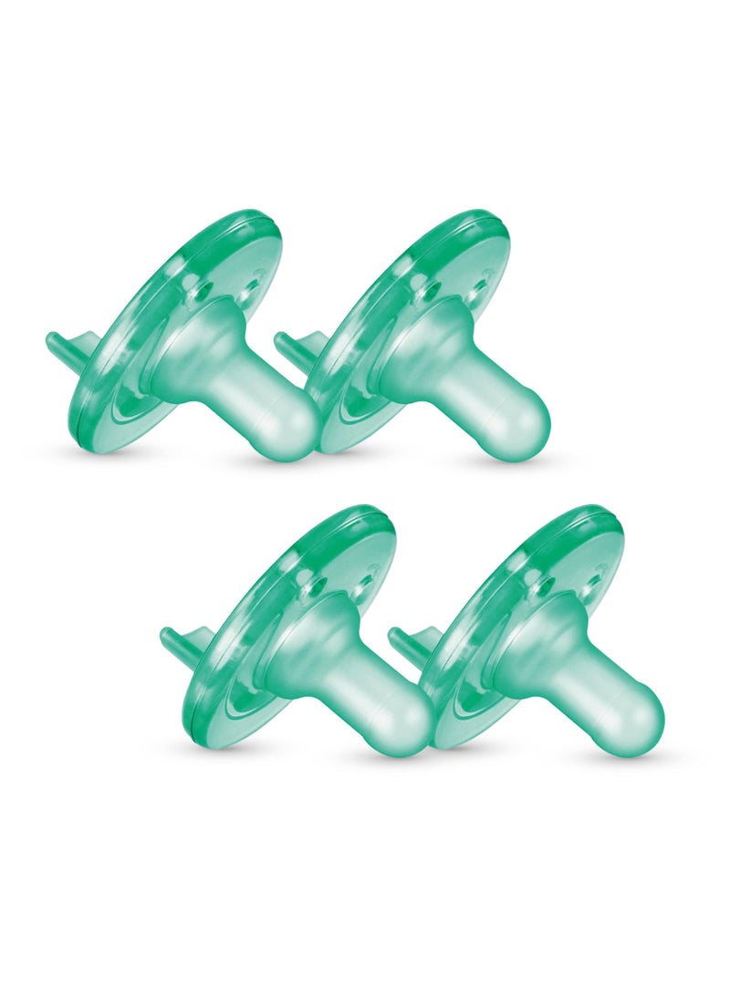 Philips Avent Soothie Pacifier 03 Months Green 4 Pack Scf190 41 - Image 1