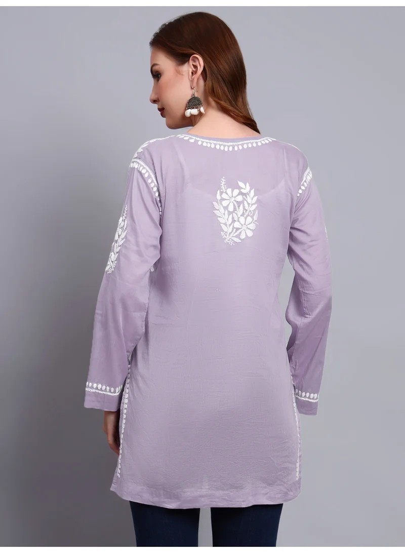 الايا توب قصير نسائي مطرز يدوياً شكنكاري من القطن - AL3724