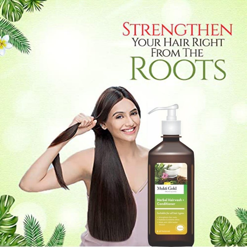 Axiom Mukti Gold Combo  Pearly Bodywash 250ml + Hair Oil 100ml + Herbal Hairwash 400ml with Conditioner  WHO GLP  GMP  ISO Certified Products - Image 3