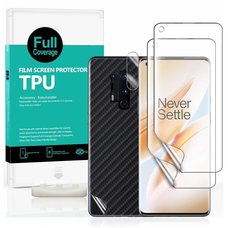 Ibywind For OnePlus 8 Pro (2 Pcs) Screen Protector,Flexible TPU Film,With 1Pc Camera Lens Protector,1Pc Back Film,Bubble Free[Easy to install] - Image 1
