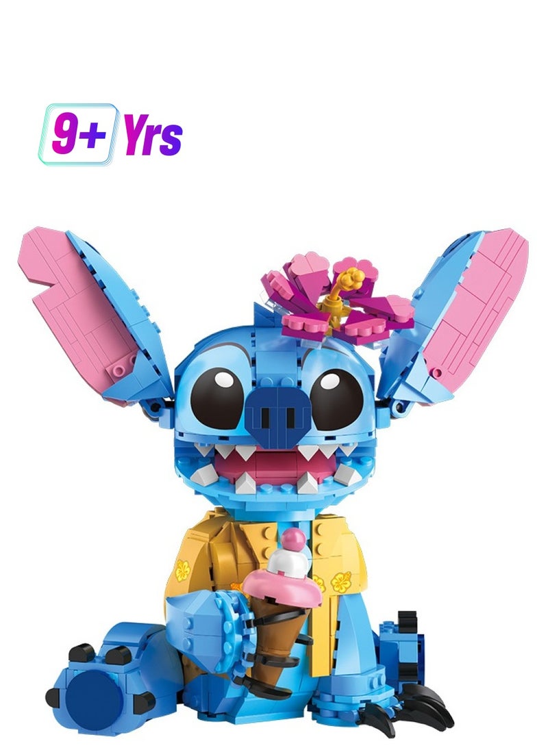 General Stitch toy building kits, Disney toys for 9-year-olds, buildable figures with ice cream cones, and fun birthday gifts for girls, boys, and enthusiasts  - Image 1
