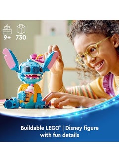 General Stitch toy building kits, Disney toys for 9-year-olds, buildable figures with ice cream cones, and fun birthday gifts for girls, boys, and enthusiasts  - Image 2