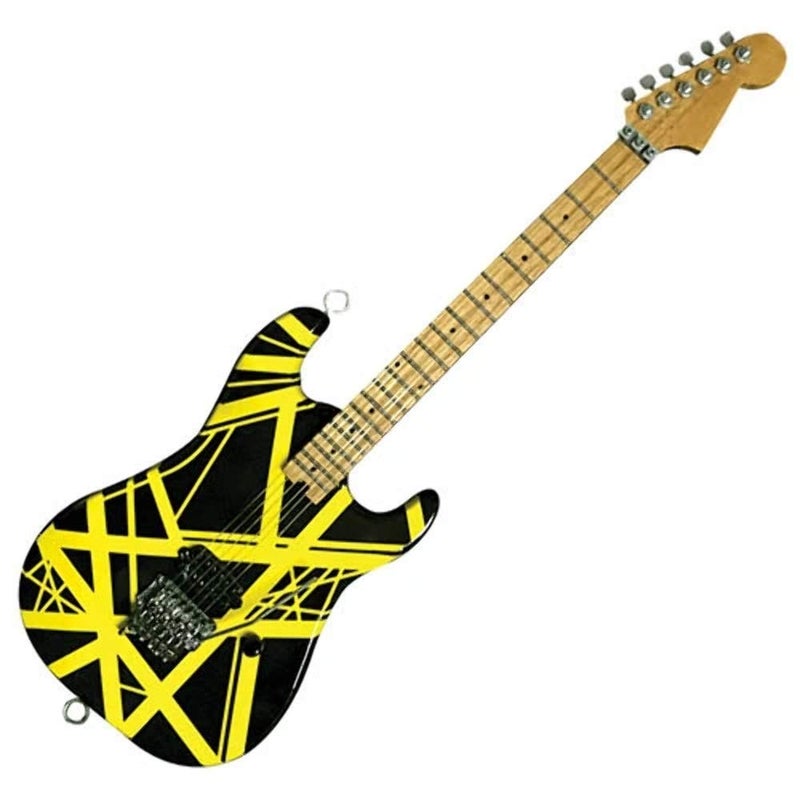 AXE HEAVEN EVH Minature Guitars EVH Black & Yellow Mini Replica Guitar Van Halen (EVH002) - Image 5
