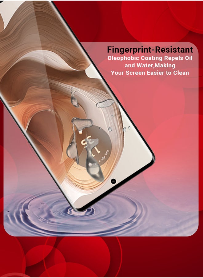 CATANES - (for Motorola Edge 50 Ultra) 3 Pack Screen Protector Transparent Soft Protective Tempered Glass High Sensitivity Clear HD Screen Protector - Image 1