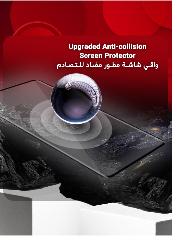 CATANES - (for Motorola Edge 50 Ultra) 3 Pack Screen Protector Transparent Soft Protective Tempered Glass High Sensitivity Clear HD Screen Protector - Image 1