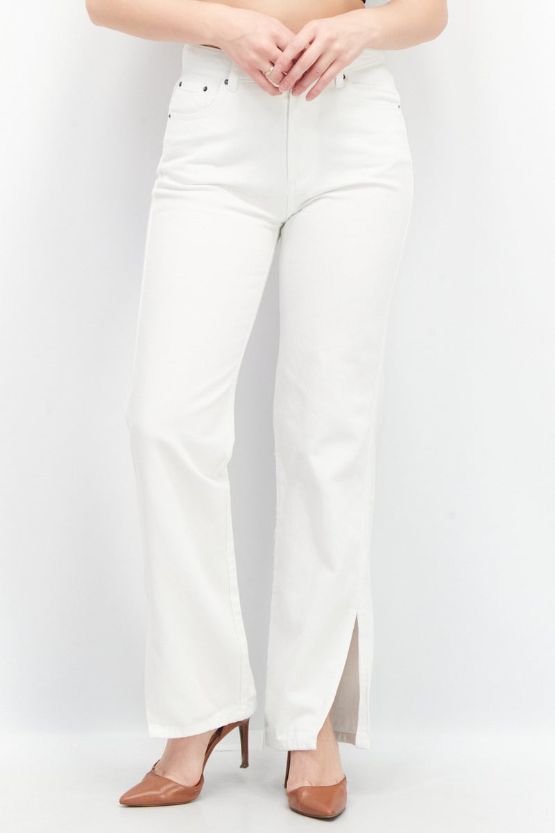 Don't Call Me Jennyfer Women Regular Fit  Solid Non-Stretchable Jeans, White - Image 1