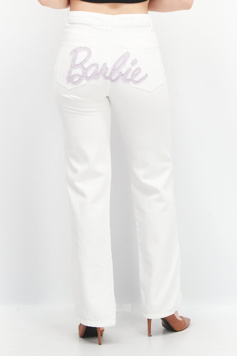 Don't Call Me Jennyfer Women Regular Fit  Solid Non-Stretchable Jeans, White - Image 2