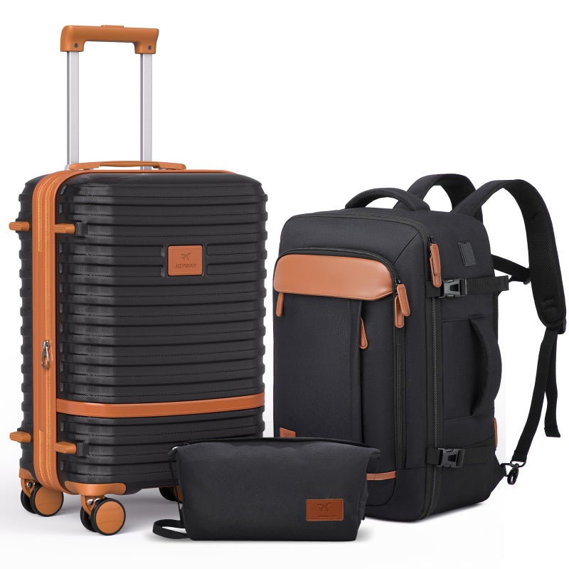 Joyway Expandable Carry on Luggage Sets Airline Approved, Lightweight Hard Shell 20 Inch Carry-on Suitcase with Spinner Wheels - Image 1