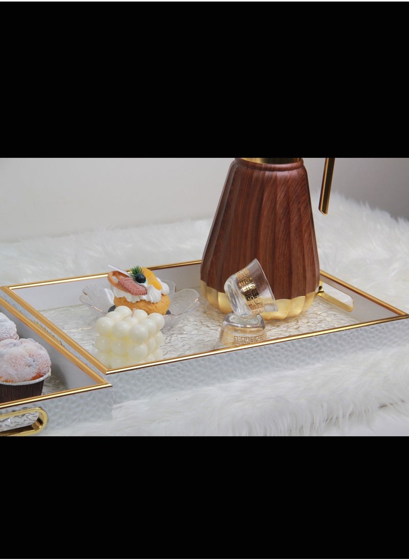 Generic - A set of elegant transparent rectangular hospitality trays, adding a touch of elegance to your table. - Image 1