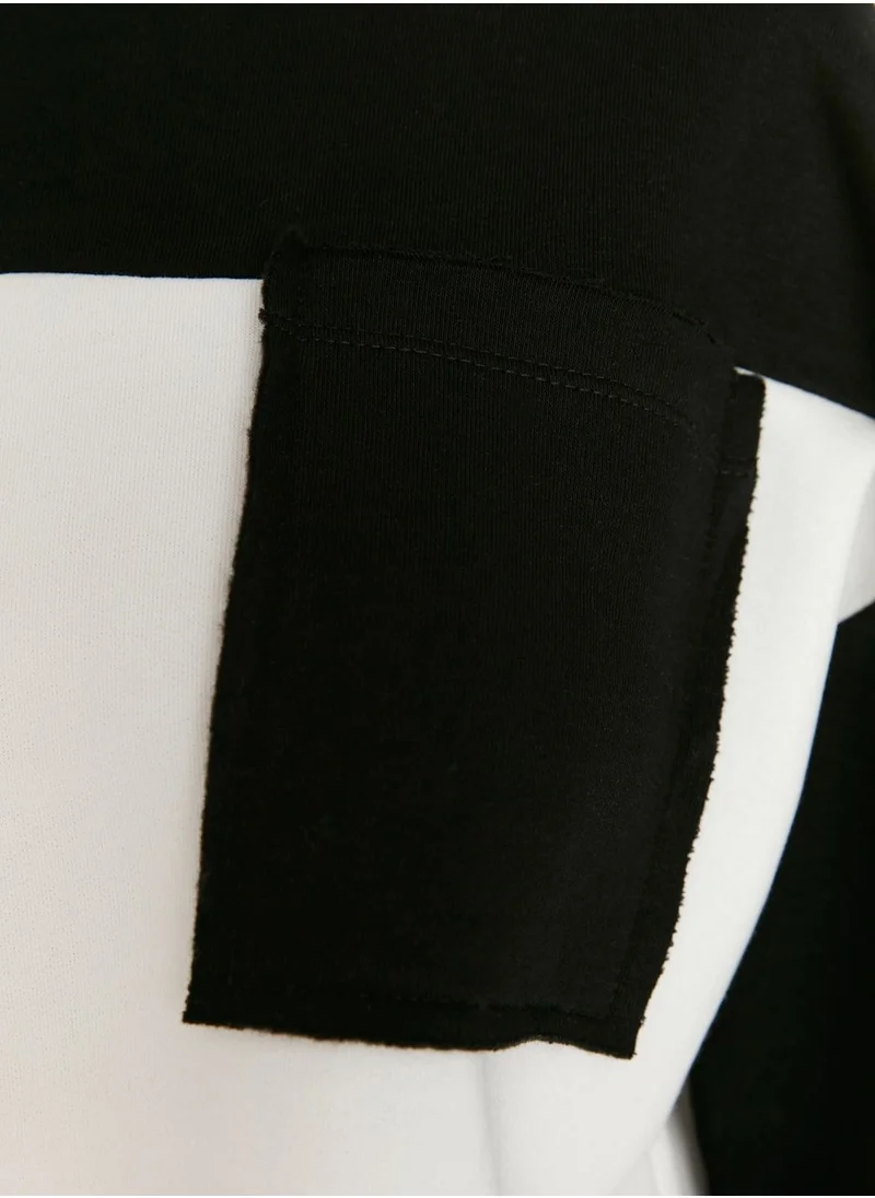 trendyol Crew Neck Color Block Sweatshirts