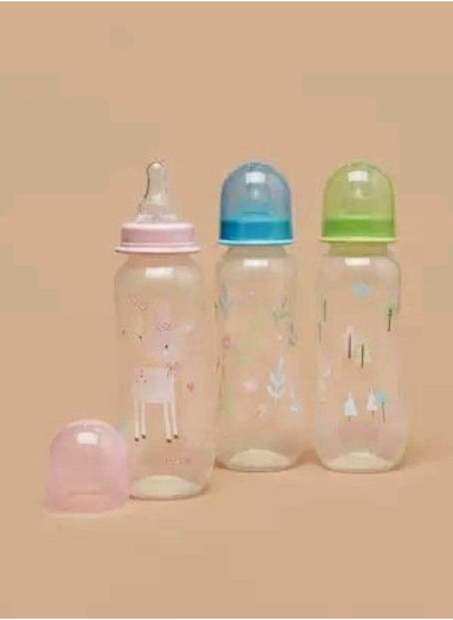 JUNIORS Printed Feeding Bottle Set 3-Piece 250 ML  - Image 2