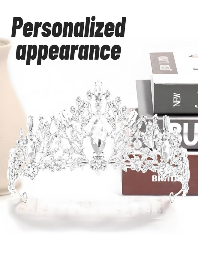 RupeeRise Tiara for Women, Wedding Crown for Bride, Elegant Bridal Crown for Wedding, Queen Crown for Girls, Formal Event Headpiece for Pageants and Most Occasions - Image 4