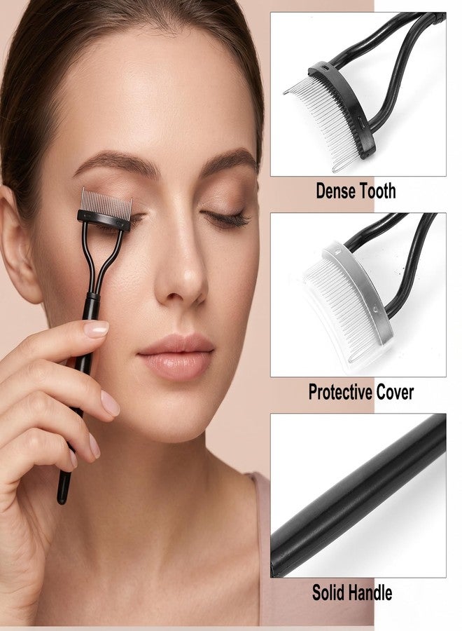 HaiFafafaing 3Pcs Mascara Fan Brush Set- Professional Eyelash Separator Tool Comb - Image 3