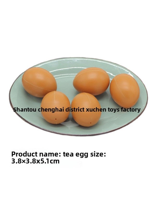 Sample Special Chinese Breakfast Play Home Children's Toys Take Sample Link Plastic Model Ornaments-Color:Tea Egg - Image 1