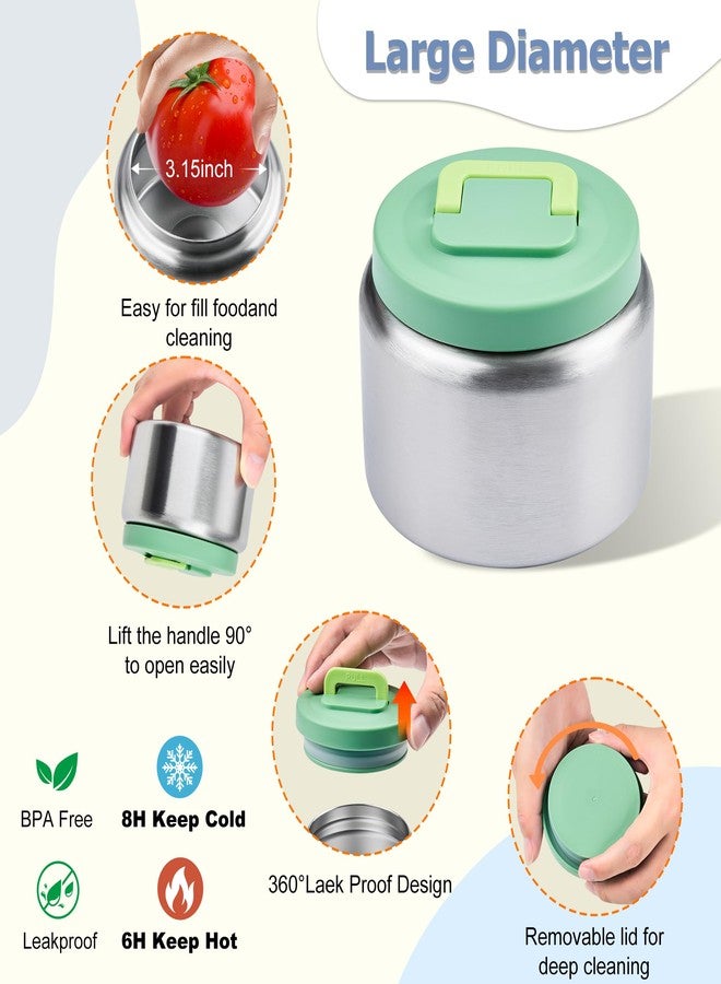 MAISON HUIS Bento Box for Kids with 8oz Soup Thermo, Leak-proof Lunch Food Containers with 5 Compartment, Insulated Lunch Bag & 17oz Stainless Steel Water Bottle for School, Trvael - Image 5
