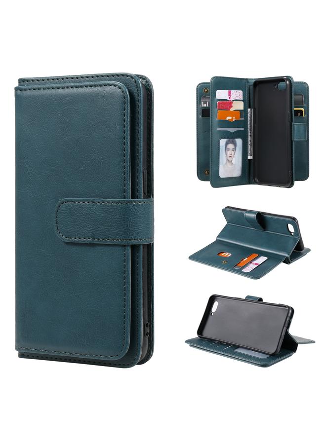 S-TOP Case For OPPO A5 / A3s Multifunctional Magnetic Copper Buckle Horizontal Flip Solid Color Leather Case with 10 Card Slots & Wallet & Holder & Photo Frame - Image 1