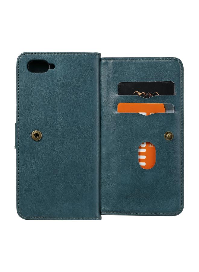 S-TOP Case For OPPO A5 / A3s Multifunctional Magnetic Copper Buckle Horizontal Flip Solid Color Leather Case with 10 Card Slots & Wallet & Holder & Photo Frame - Image 4