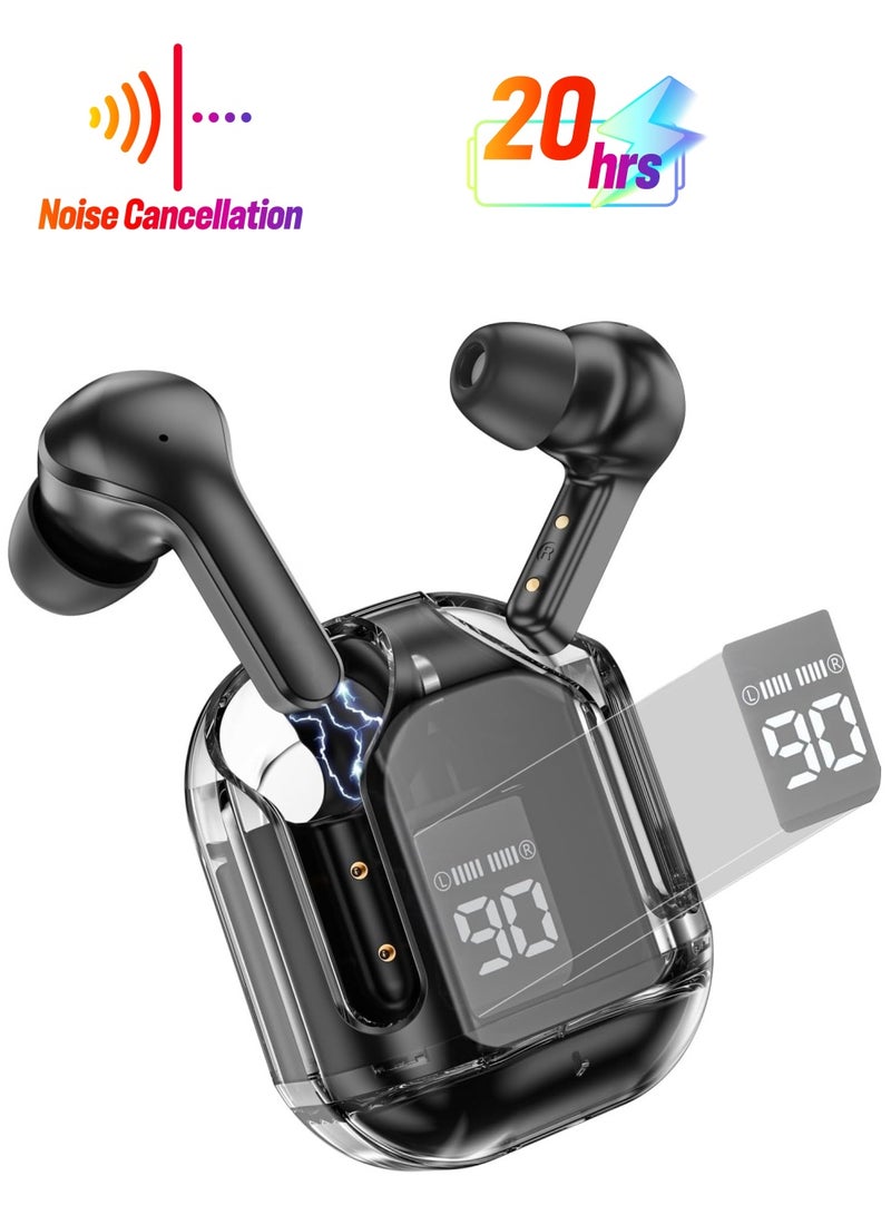 PAST WORLD Wireless headphones noise reduction digital display past world - Image 1