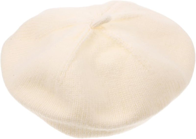 Wool Knitted French Beret Hat Cream White For Boys 6 30 Months 44 49cm Head - Image 1