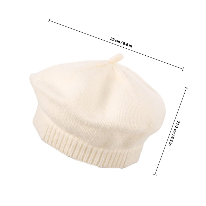 Wool Knitted French Beret Hat Cream White For Boys 6 30 Months 44 49cm Head - Image 3