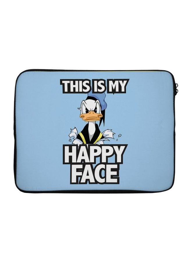 LIT This Is My Happy Face Donald Duck Laptop Sleeve - Image 1