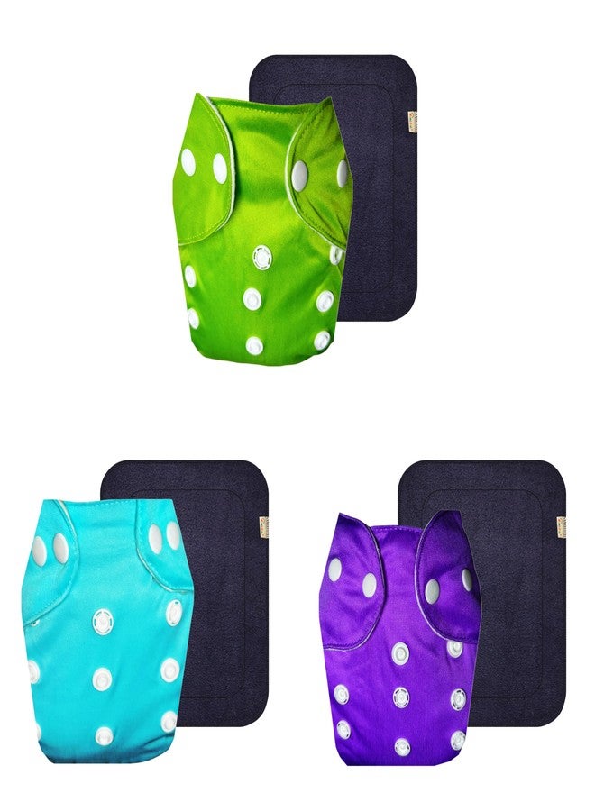 حفاضات قماشية دمبلدو لايت مع حشوة رمادية (عبوة من 3) | شعور بالجفاف والراحة | وسادة ماصة من 6 طبقات | سهلة التنظيف | مثالية للأطفال الصغار | من 3 أشهر إلى سنتين | للجنسين - Image 1