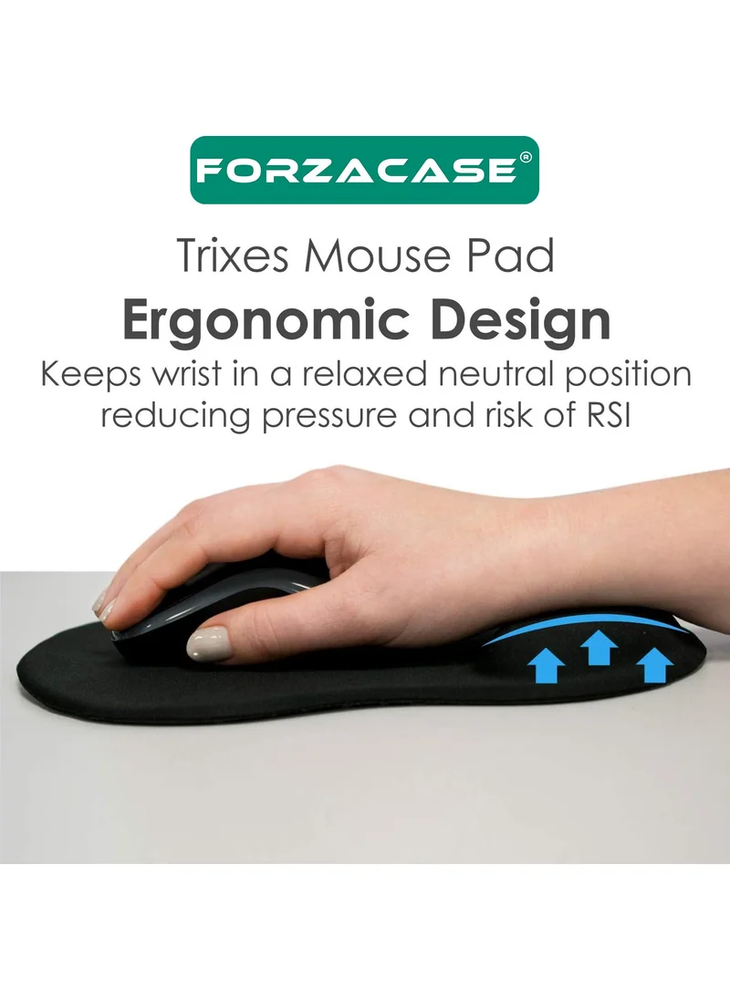 Forzacase Non-Slip Silicone Based Mat Wrist Support Mouse Pad 20X24CM Black - FC471