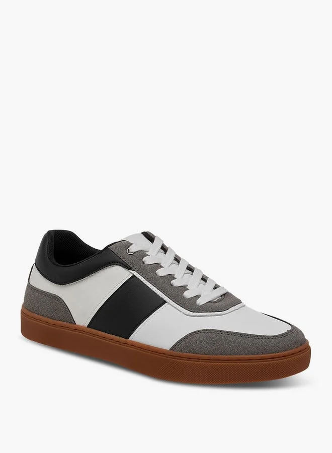 LBL by Shoexpress Men Panelled Sneakers with Lace-Up Closure