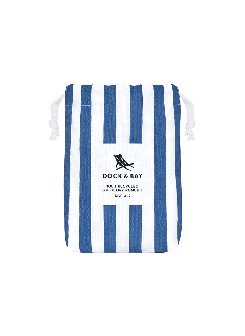 Dock & Bay Dock & Bay Poncho with Hood for Kids, Super Absorbent, Quick Dry Beach & Pool Towel, Compact & Lightweight - Age 4 to 7 - AGE 4 TO 7  - Image 3