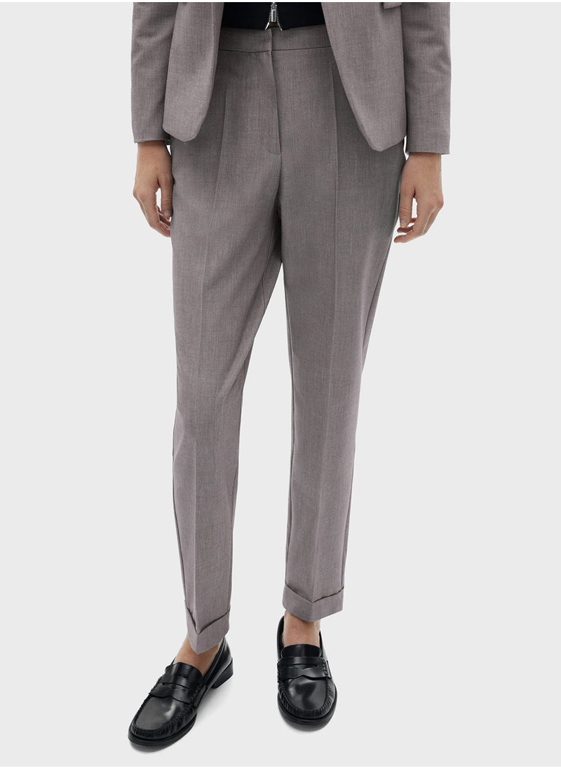 MANGO Straight Suit Trousers  - Image 1
