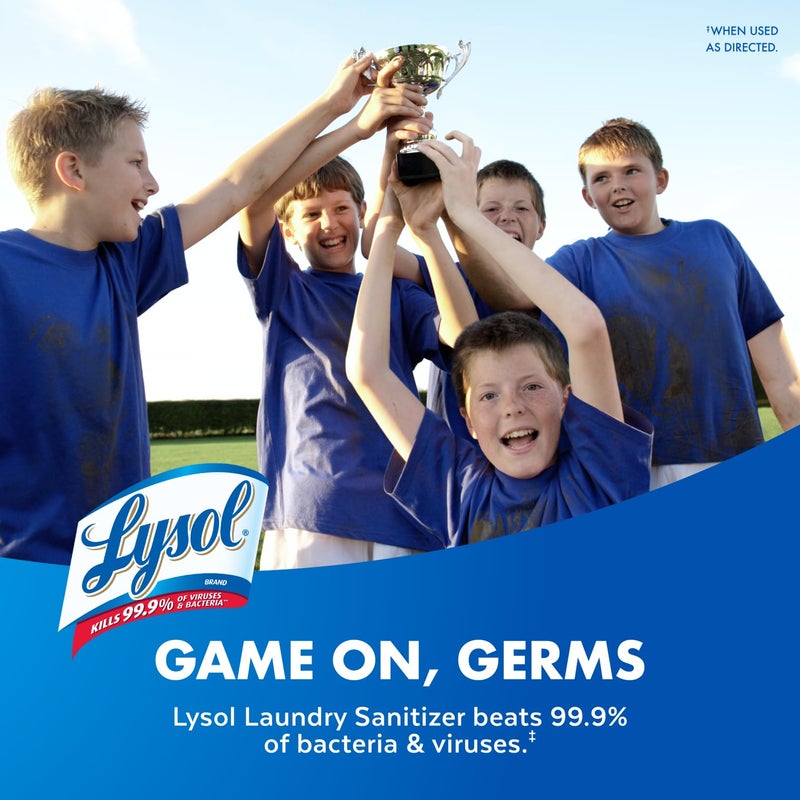 Lysol Laundry Sanitizer Additive, Bacteria-Causing Laundry Odor Eliminator, Detergent Additive, Crisp Linen, 90oz - Image 2