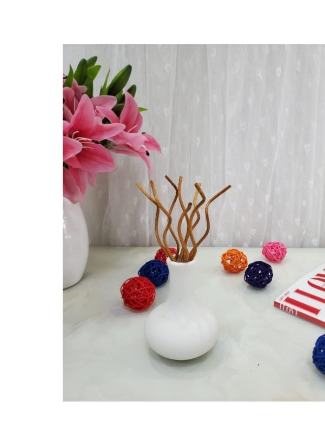 الواحة-TH أعواد موزعة للروائح العطرية من الخيزران المموج، 11 بوصة، 50 قطعة، عبوة بديلة من أعواد موزع الروائح العطرية المتطايرة، أعواد بديلة لمساحتك الخاصة (50 قطعة، بني فاتح) - Image 3