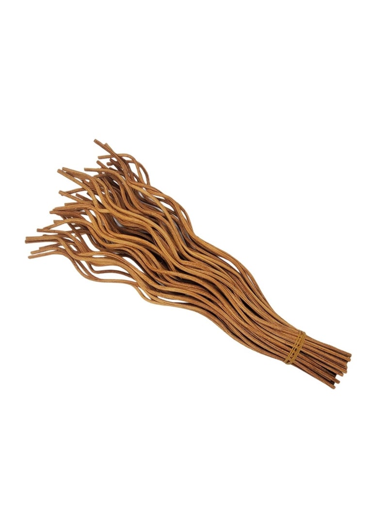 الواحة-TH أعواد موزعة للروائح العطرية من الخيزران المموج، 11 بوصة، 50 قطعة، عبوة بديلة من أعواد موزع الروائح العطرية المتطايرة، أعواد بديلة لمساحتك الخاصة (50 قطعة، بني فاتح) - Image 2