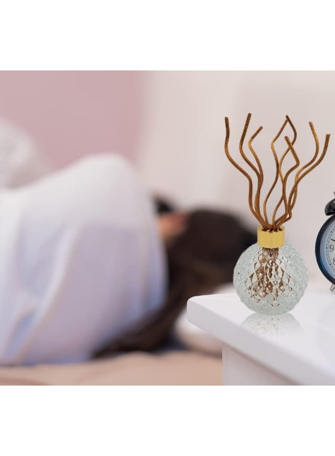 الواحة-TH أعواد موزعة للروائح العطرية من الخيزران المموج، 11 بوصة، 50 قطعة، عبوة بديلة من أعواد موزع الروائح العطرية المتطايرة، أعواد بديلة لمساحتك الخاصة (50 قطعة، بني فاتح) - Image 5