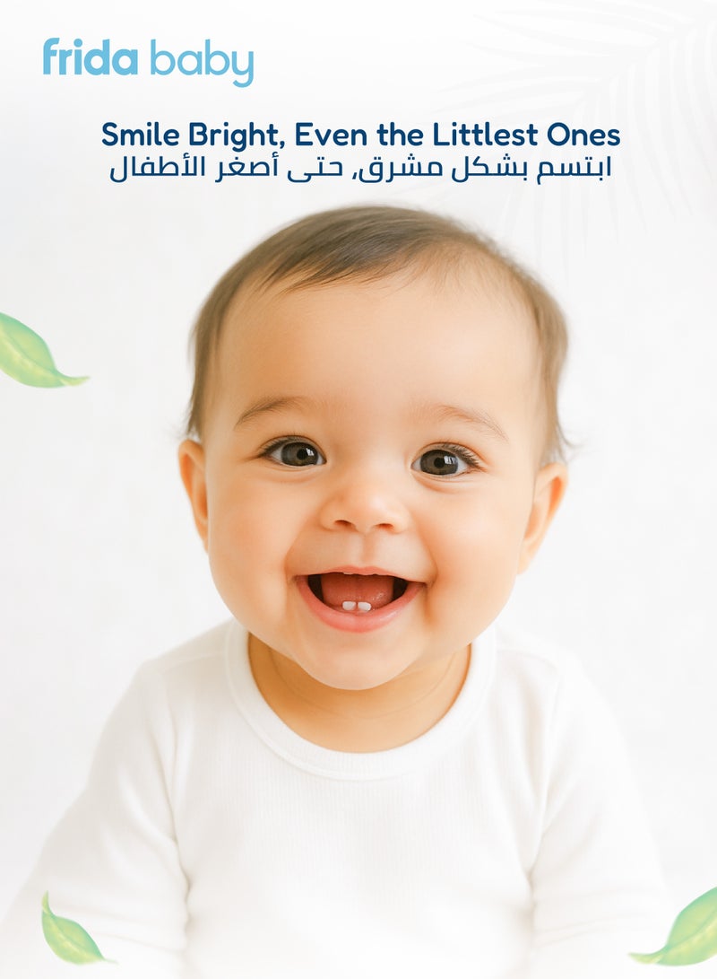 fridababy Triple-Angle Toothhugger Training Toothbrush – Toddler Oral Care, Soft Bristles, 3-Sided Cleaning, Easy Grip, Suction Base, Blue Bristles Fade for Replacement Reminder - Image 4