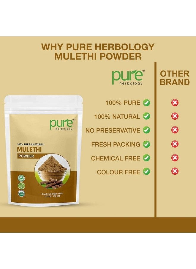 Pure Herbology - Pure & Natural Mulethi Powder For Body Skin And Hair Licorice Powder 200Gm - Image 1
