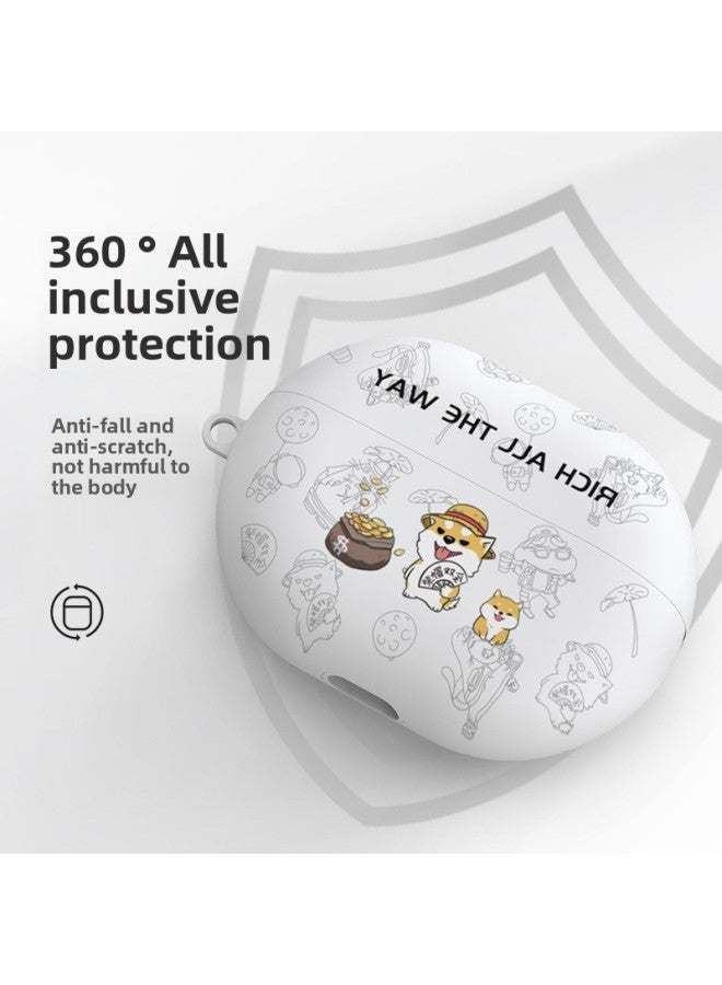 Loquat For HuaweiFreebuds6i Protective Case Freebudspro3 Earphone Case Freebuds5 5i-Color:White - Waist Hanging Balloon-Model:For HuaweiFreebuds5i - Image 3