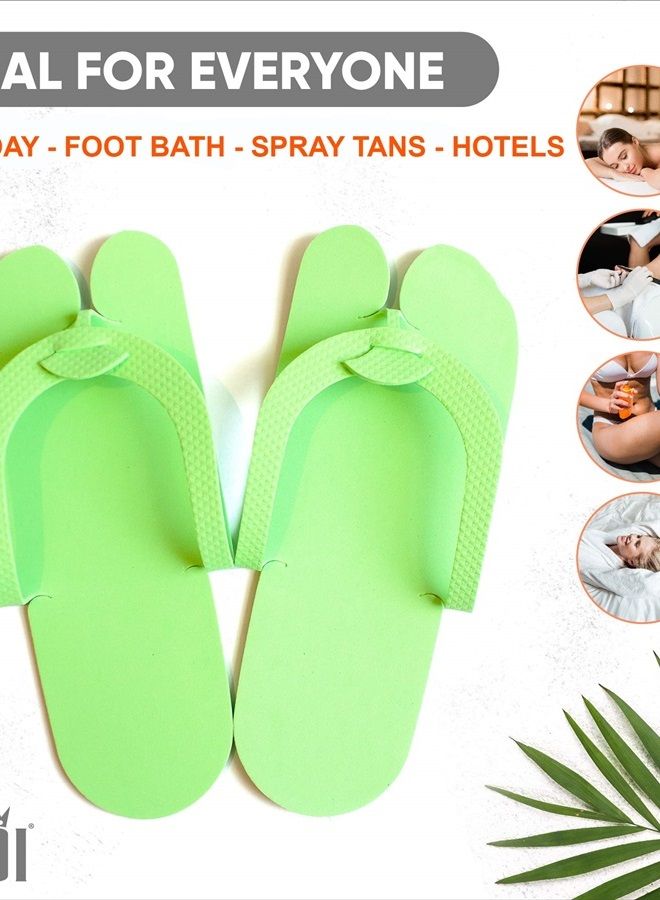 ZMOI Pedicure Slippers – EVA Foam 12 Pairs – One Size Fits All Disposable Anti-Slip Flip Flops for Pedicure – Comfortable and Safe – 4 Fun Colors – Ideal for Spa, Nail Salon Multi - Image 2