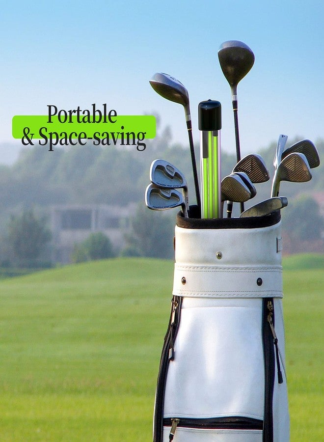 MoKo Golf Alignment Stick, 2 Set Golf Alignment Rods, 48" Collapsible Alignment Stick Golf Training Aid for Aiming, Putting, Posture Corrector, Golf Practice Sticks with Clear Tube Case, Green - Image 4