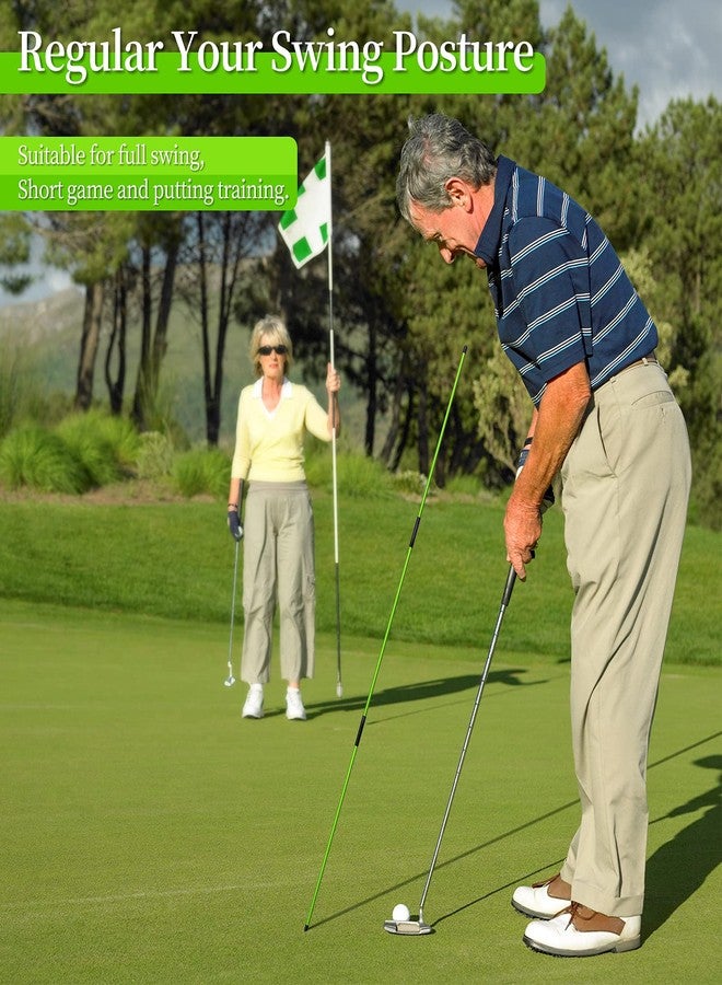 MoKo Golf Alignment Stick, 2 Set Golf Alignment Rods, 48" Collapsible Alignment Stick Golf Training Aid for Aiming, Putting, Posture Corrector, Golf Practice Sticks with Clear Tube Case, Green - Image 5