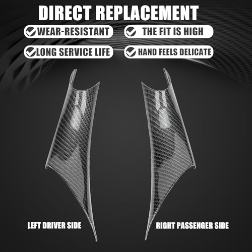 WEILEITE Interior Inner Inside Sticky Door Pull Handle Cover Fit BMW 320,328,330,335,M3 3 Series F30/F31/F34/F80 2012-2018 418,420,428,430,435,M4 4 Series F32/F33/F36/F82/F83 2014-2017(Carbon Fiber) - Image 2