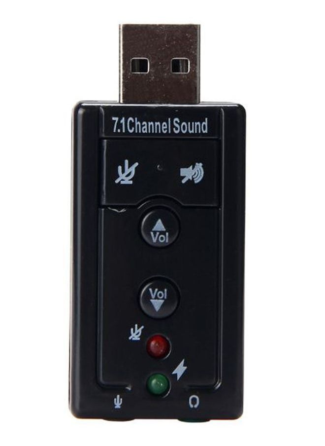 NIBEMINENT 7.1 Channel Sound USB Audio Adapter Black  - Image 1