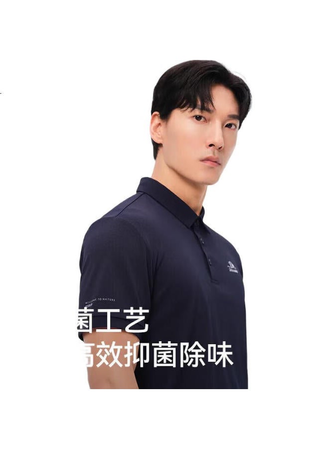 PELLIOT Outdoor Quick-Dry Polo Shirt, Business T-Shirt For Men And Women, Summer Short-Sleeve Collared Shirt, 11421507, Black, M - Image 2