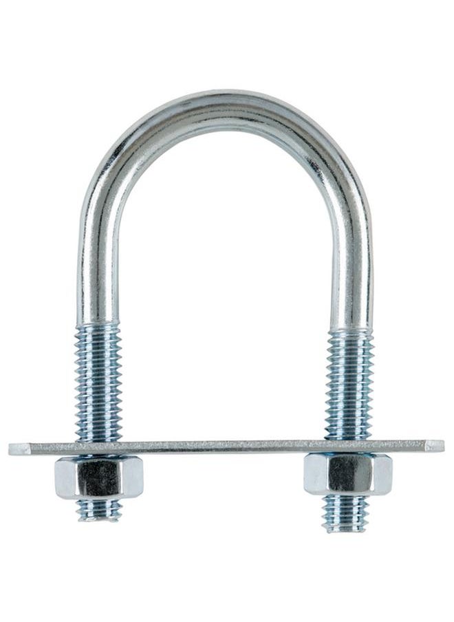 Hampton Durable Coarse Threaded Zinc Plated Steel U Bolt Silver 51608  - Image 2