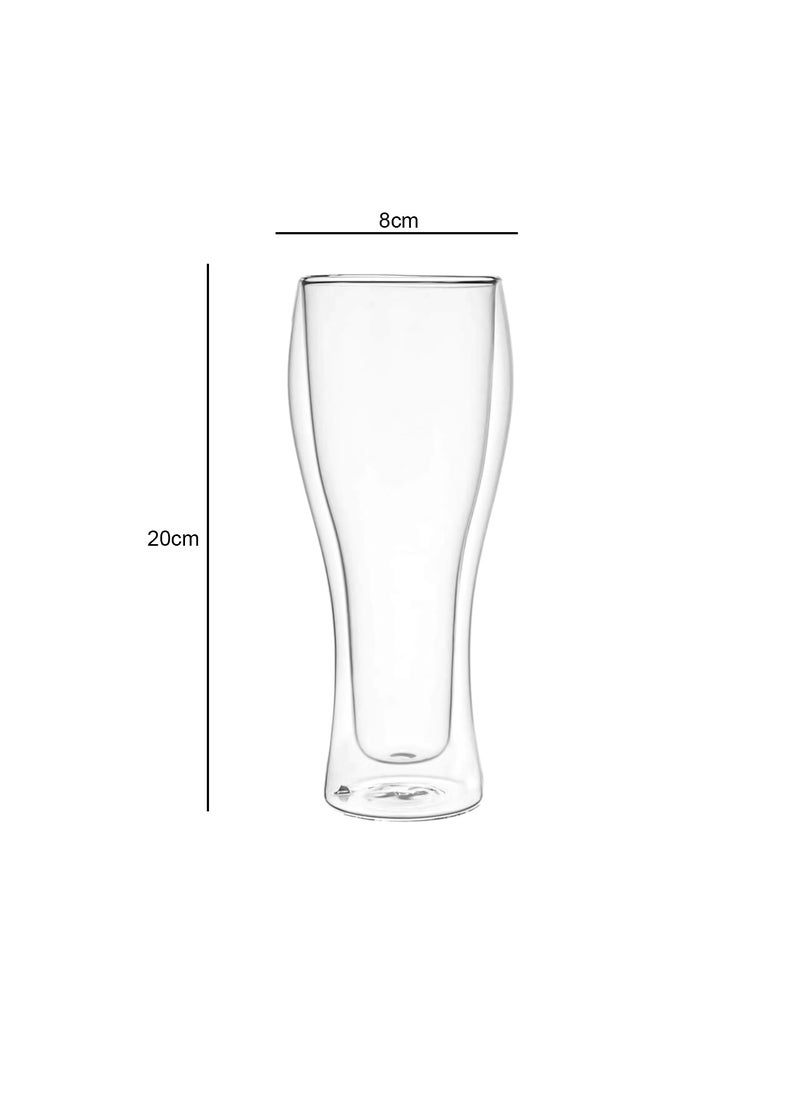 CRISTAL AKDC 2 Pieces Double Wall Tumbler, Elegant Classic Design, Perfect Glasses for Water  - Image 2